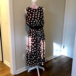 Mid length polka dot dress